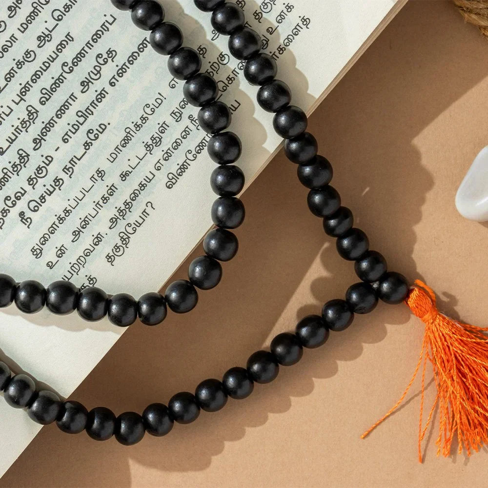 Original Karungali Malai 108-Beads Ebony Wood with Govt. Certified 🏷️